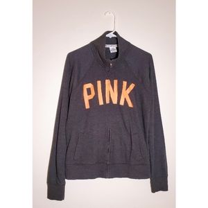 [Pink] Charcoal Gray Zipup w/ Melon Logo